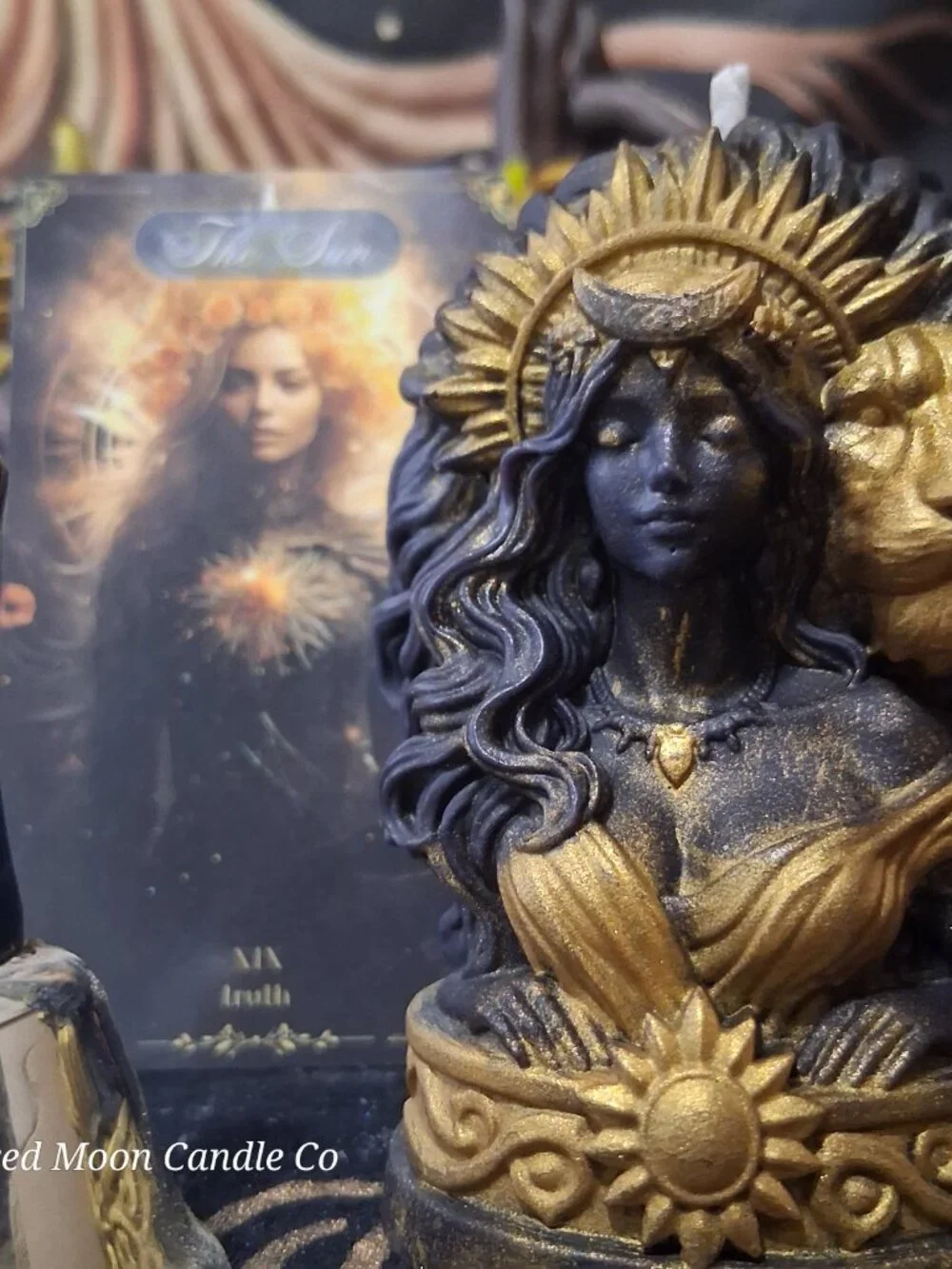 Sekhmet — Goddess of Ra Luxury Ritual Candle | Hand-Sculpted Lioness Warrior | D